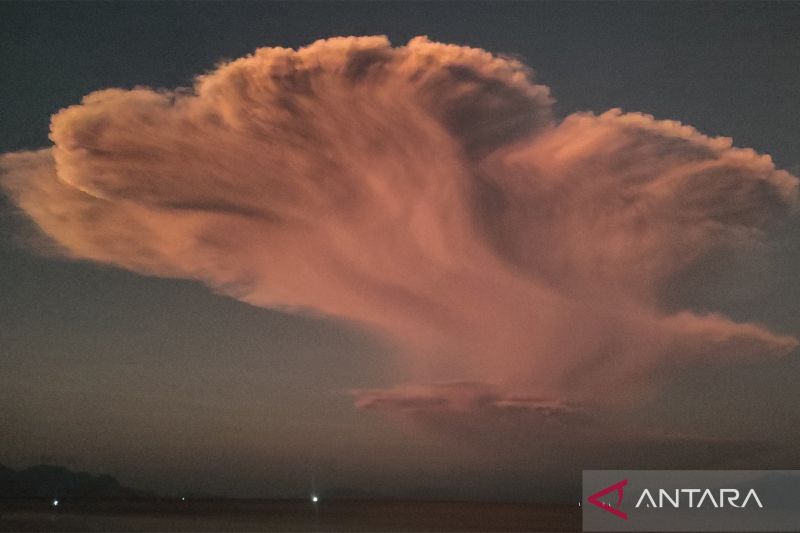 Gunung Lewotobi Laki-laki di Kabupaten Sikka, NTT kembali erupsi