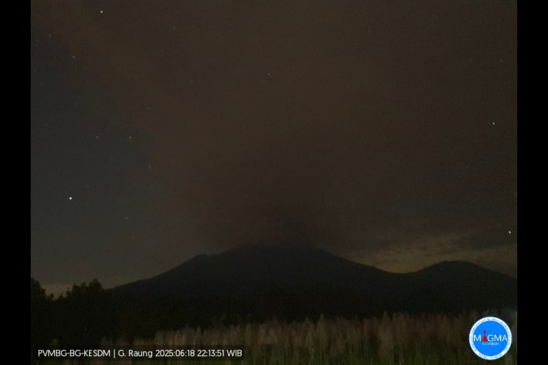 Gunung Raung erupsi lagi Rabu malam, tinggi letusan 1,1 kilometer
