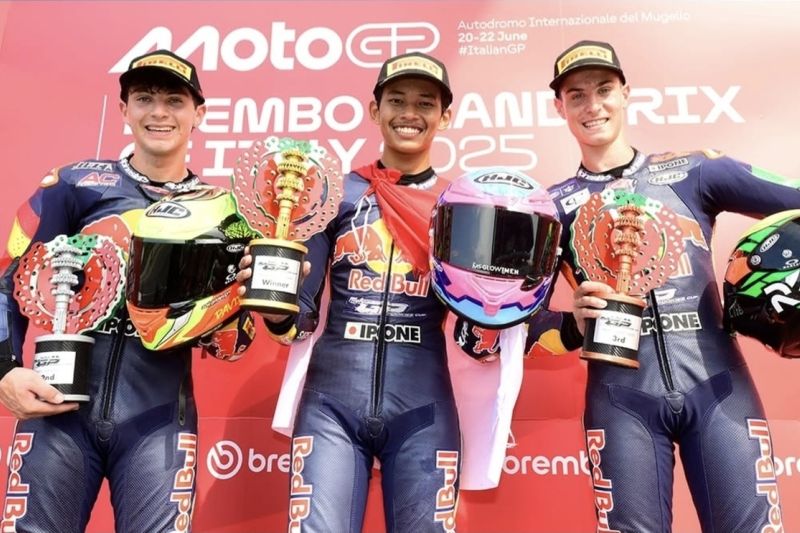 Pembalap Indonesia, Veda Ega juara Red Bull Rookies Cup Italia 2025