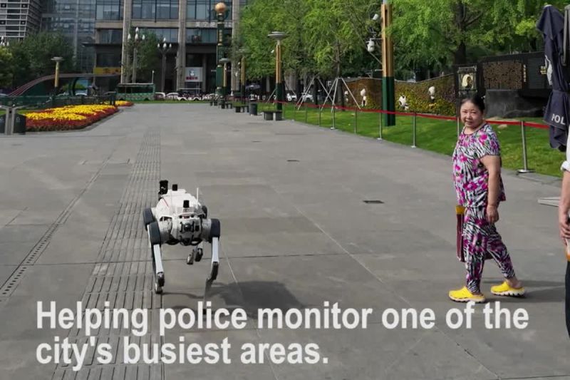 Kota Chengdu di China tugaskan robot polisi patroli di jalanan