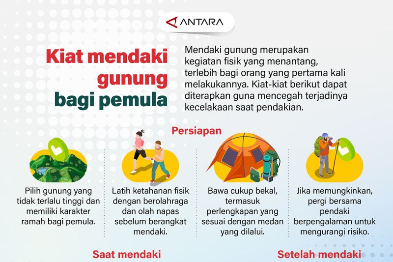 Kiat mendaki gunung bagi pemula