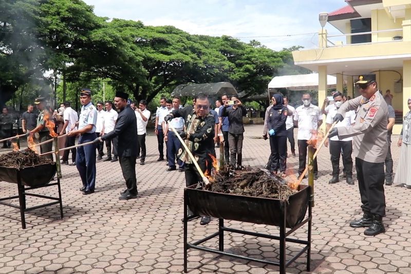 Polda Aceh musnahkan 773 Kg narkotika termasuk kokain