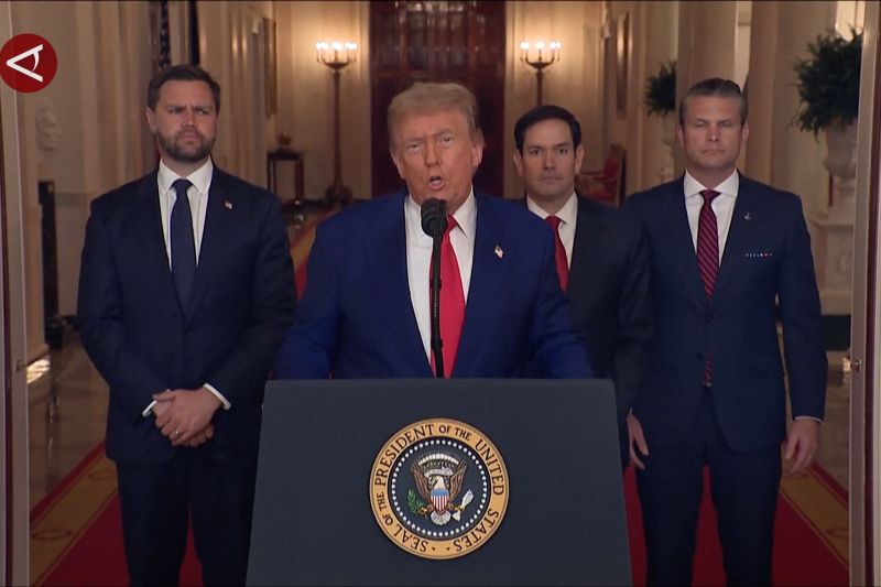 Trump klaim fasilitas nuklir utama Iran hancur total oleh serangan AS