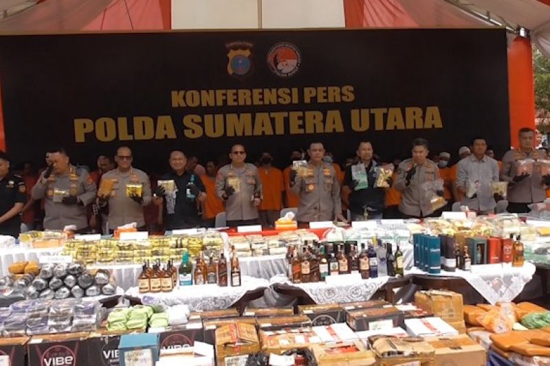 Polda Sumut gagalkan peredaran 665 kg sabu pada Januari-Juni 2025