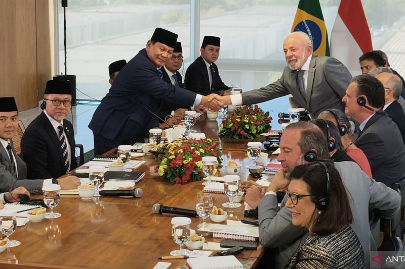 Prabowo-Lula bertemu di Planalto bahas bilateral RI-Brasil