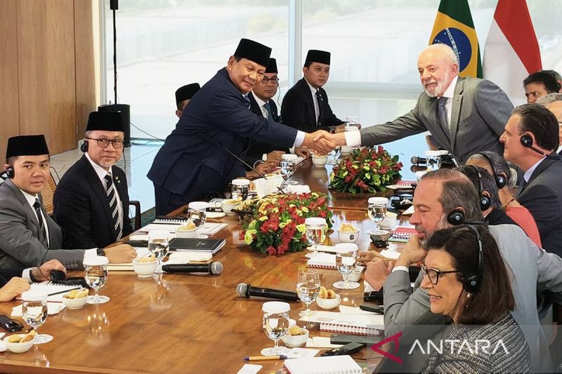 Prabowo-Lula bertemu di Planalto bahas bilateral RI-Brasil