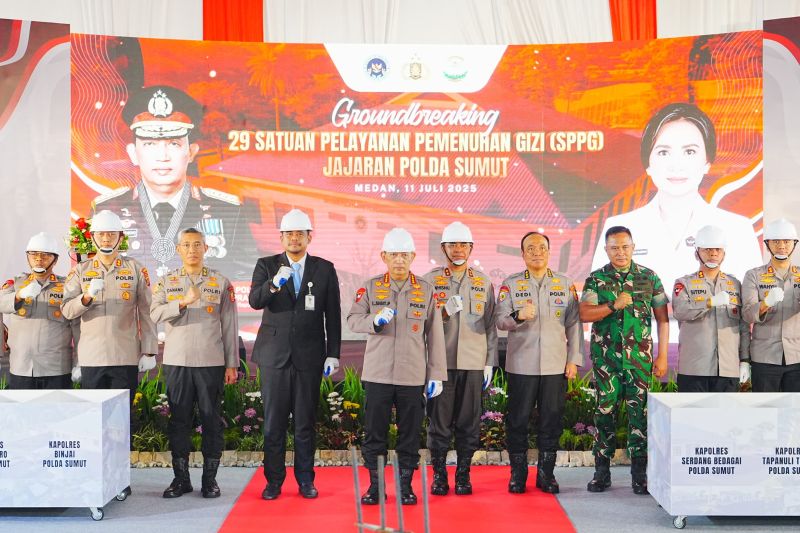 Kapolri “groundbreaking” 29 SPPG Polda Sumut dukung program MBG
