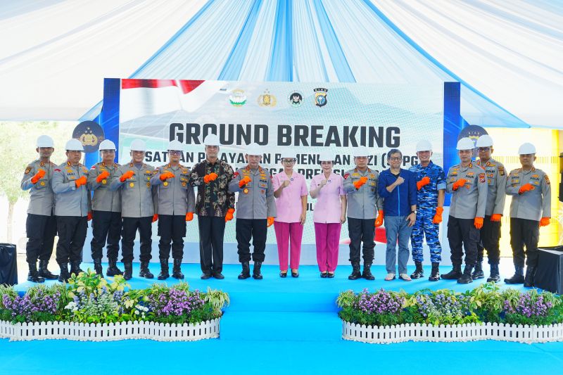 Dukung MBG, Kapolri hadiri groundbreaking sembilan SPPG Polda Riau 