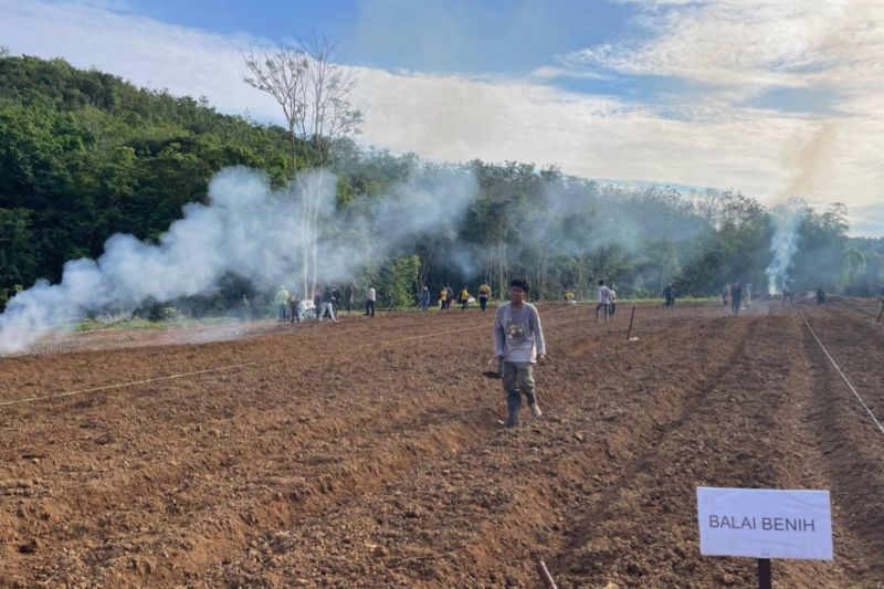 South Kalimantan DPKP turns sport center into agricultural area