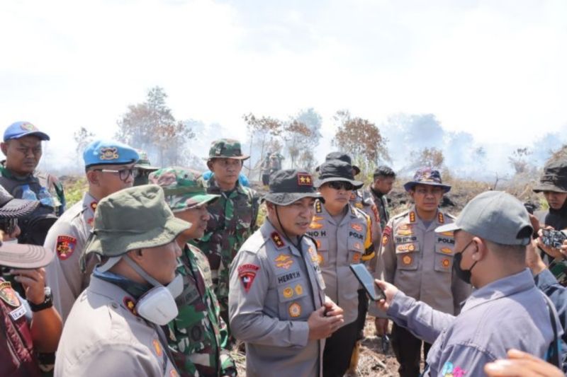 Polda Riau selidiki kebakaran lahan 100 hektare di Rokan Hilir