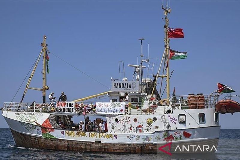Kapal bantuan "Handala" dicegat Israel saat berlayar ke Gaza