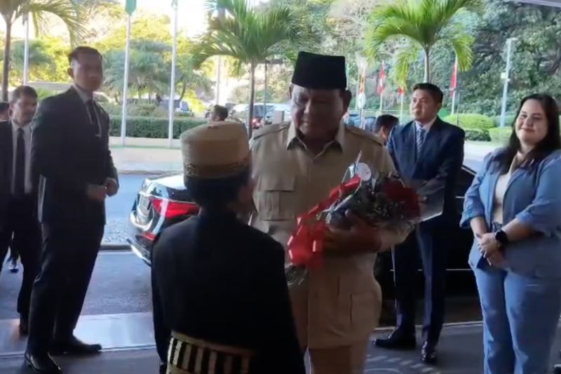 Prabowo disambut meriah diaspora Indonesia saat tiba di Brazil