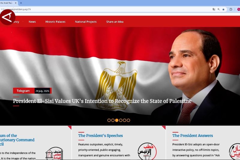 Presiden Mesir sambut baik keputusan Inggris akui Palestina