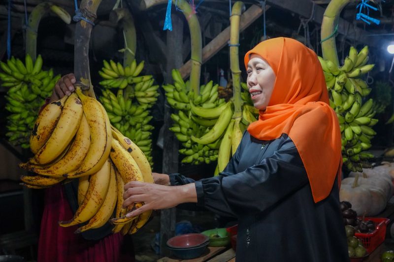 gubernur-khofifah-borong-pisang-agung-dan-buah-khas-lumajang