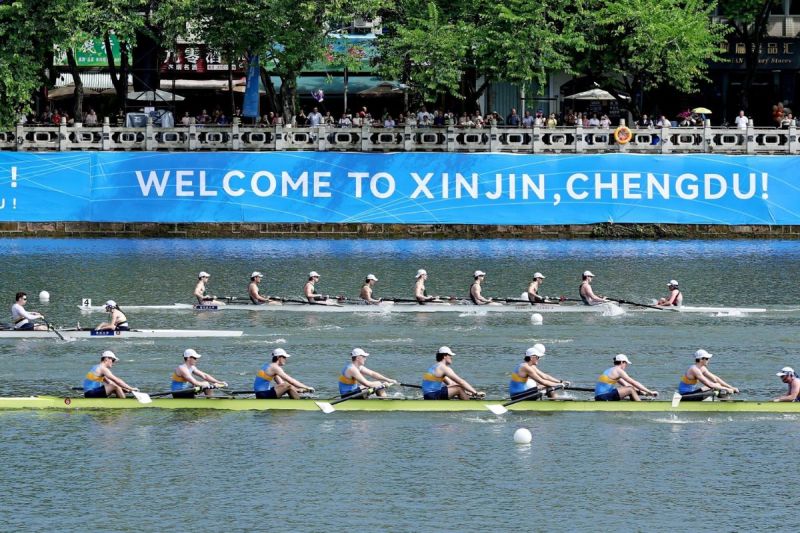 Ajang Chengdu Open Rowing Regatta 2025 Berlangsung di Xinjin