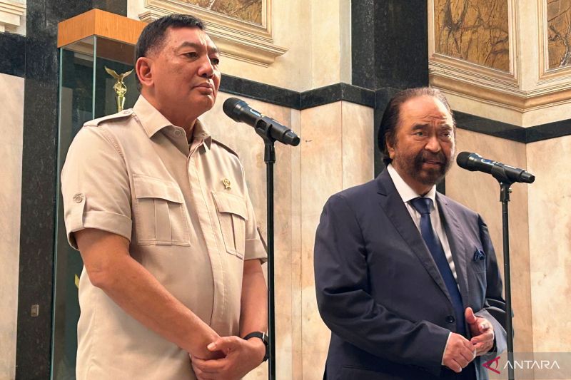 Menhan Sjafrie terima kunjungan Surya Paloh di kantor Kemenhan