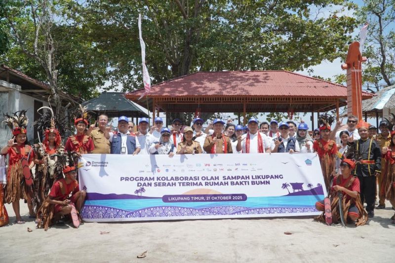 peruri-dan-28-bumn-gelar-aksi-olah-sampah-di-likupang