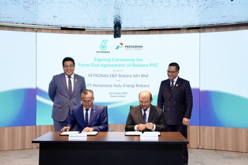 Pertamina Hulu Energi dan PETRONAS Sepakati FOA Kontrak Bagi Hasil Blok Bobara