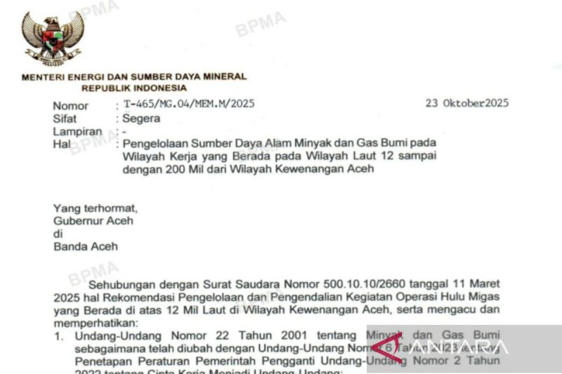 Menteri ESDM izinkan Aceh terlibat kelola hulu migas hingga 200 mil