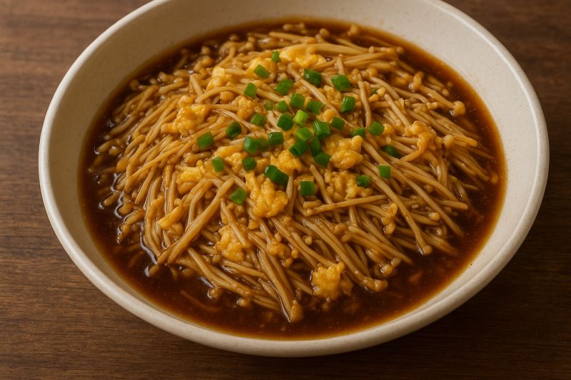 resep-tumis-enoki-telur-saus-tiram-yang-gurih-cocok-jadi-lauk-bekal