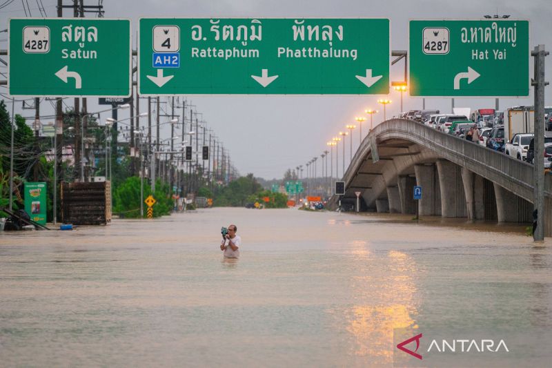 Banjir terparah 25 tahun di Thailand: 162 tewas, jutaan terdampak