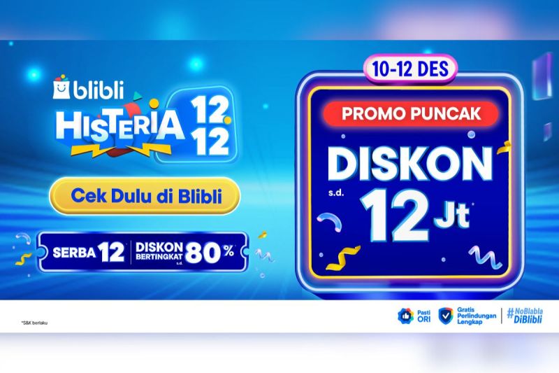 Promo 12.12 Harbolnas dengan Cashback & Gratis Ongkir Terbesar di Blibli