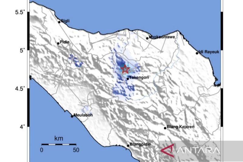 Gempa dangkal guncang Bener Meriah Aceh pada Minggu pagi