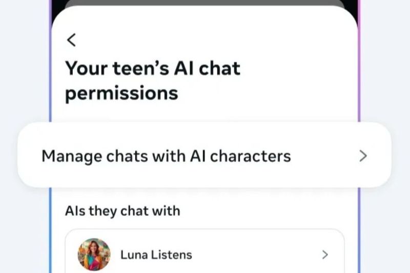 Ilustrasi kontrol AI Meta