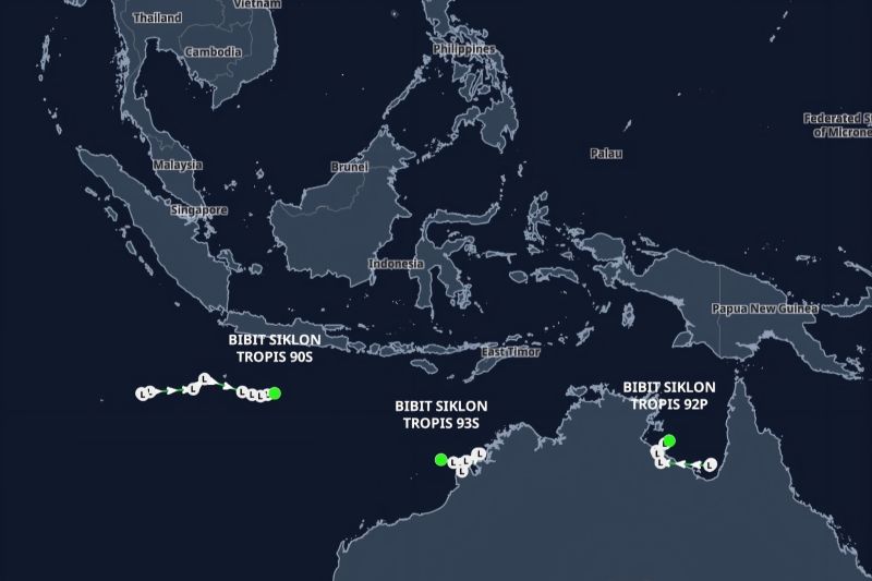 BMKG: Bibit siklon tropis 90S berpeluang tinggi menjadi badai tropis