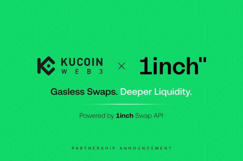 KuCoin Web3 Wallet Kini Terintegrasi dengan 1inch Swap API, Hadirkan Transaksi RWA Tanpa Gas Tokens dan Perlindungan MEV