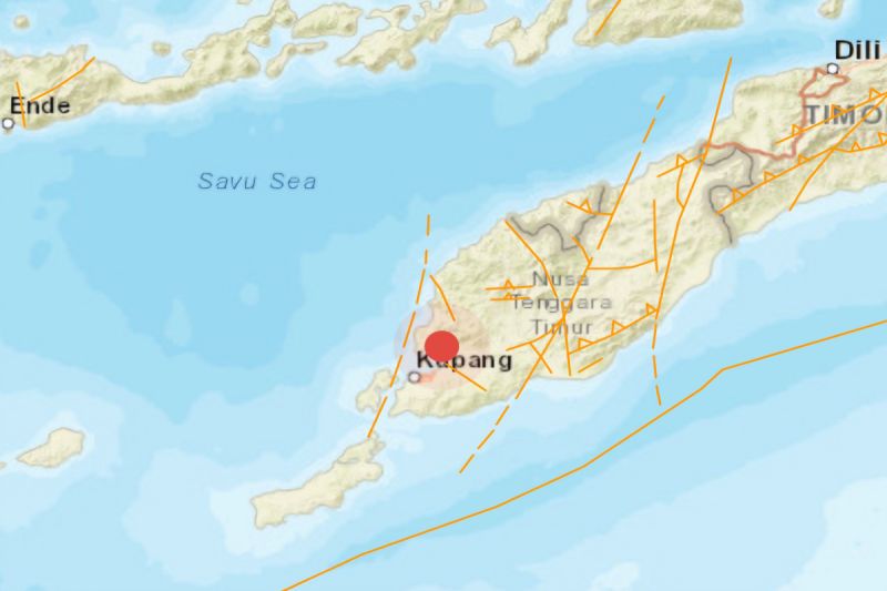 Gempa bumi bermagnitudo 5,5 mengguncang  Kupang
