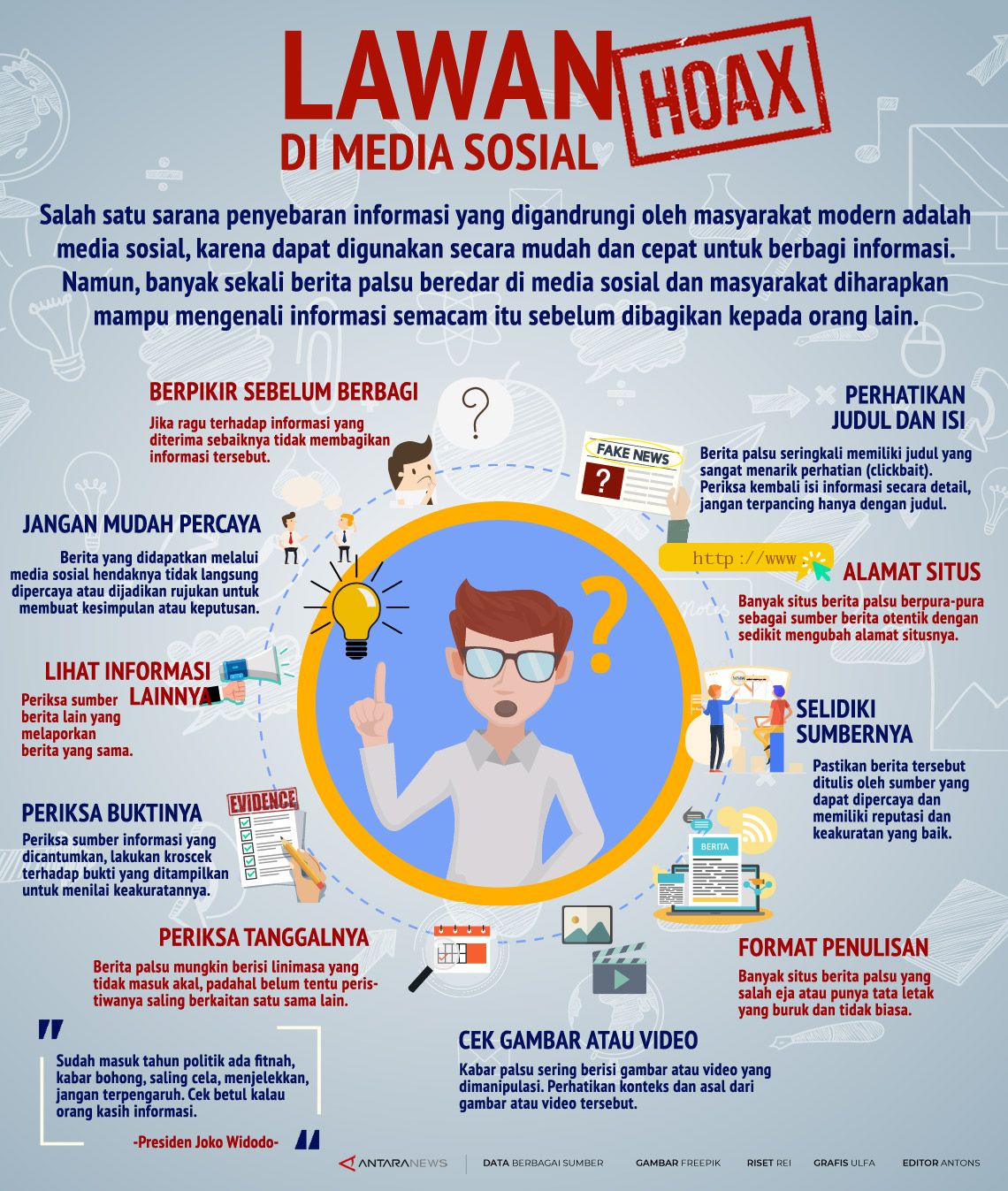 Tip menangkal hoax di media sosial