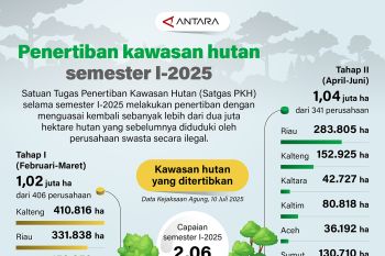 Penertiban kawasan hutan semester I-2025