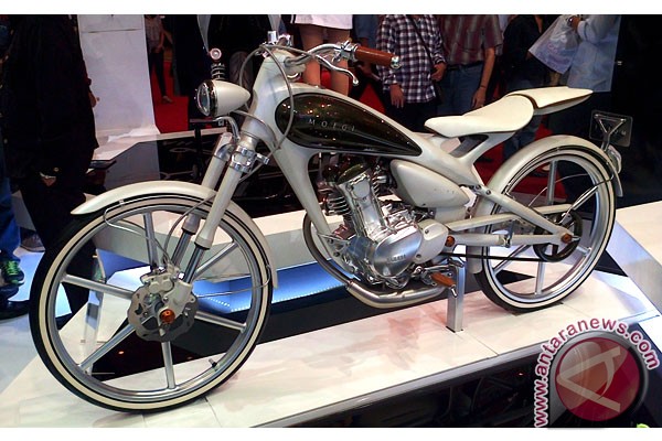 Yamaha pamerkan motor berkonsep sepeda  onthel  Otomotif 