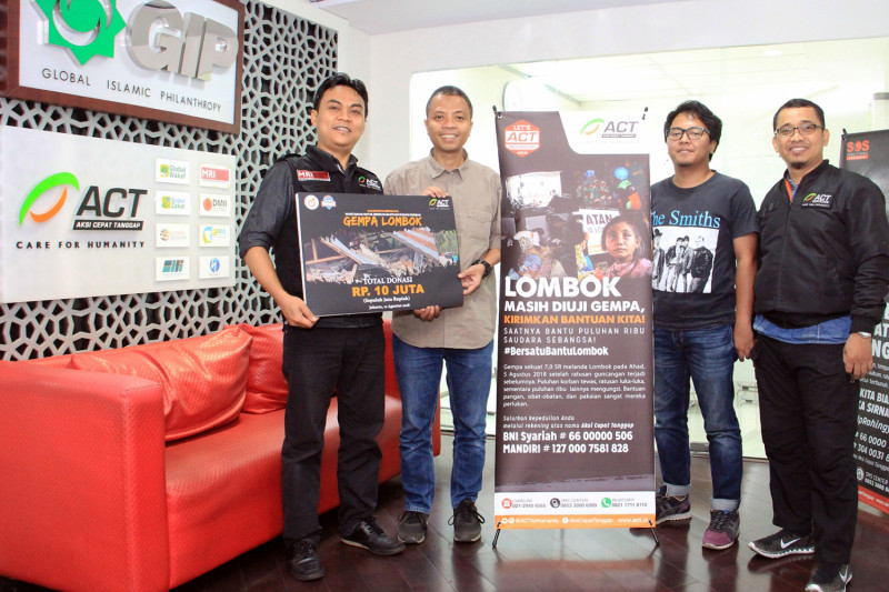 Forwot salurkan donasi untuk korban gempa Lombok