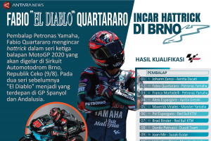 Fabio 'El Diablo' Quartararo incar hattrick di Brno