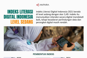 Indeks literasi digital Indonesia level sedang