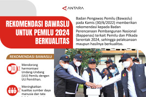Rekomendasi Bawaslu untuk Pemilu 2024 berkualitas