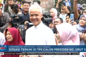 Capres Ganjar Telah Gunakan Hak Pilihnya