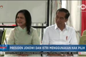Presiden Jokowi dan Ibu Negara Telah Menggunakan Hak Pilihnya