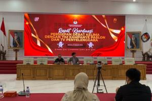 KPU Gelar Pertemuan dengan Tim Paslon dan TV Penyelenggara Debat Capres Terakhir