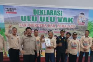 Petugas Pembagi Air Petani di Kabupaten Pemalang Deklarasi Dukung Prabowo-Gibran