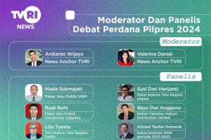 Moderator dan Panelis Debat Perdana Pilpres 2024