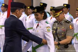 Presiden Jokowi Kukuhkan 76 Anggota Paskibraka Tahun 2024 di IKN