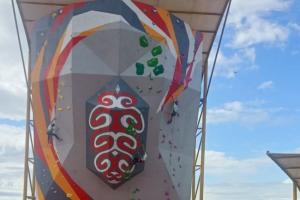 Finalis Pemanjat Putra Boulder Individu Berebut Emas