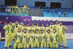 Tim Bola Tangan Putri Kaltim Raih Emas