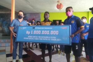 PTFI Berikan Bonus Rp1M Untuk Sepakbola Papua