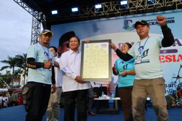 Terima Dukungan Ribuan Ojol, Prabowo Sampaikan Langkah Ringankan Beban Ojol