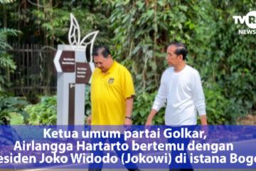 Ketum Golkar dan Jokowi di Istana Bogor