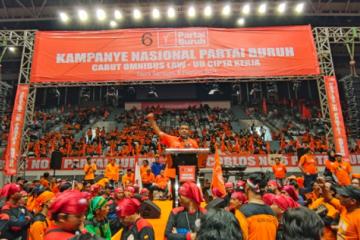 Putaran Terakhir, Kampanye Partai Buruh yang Meng Orange Kan Jakarta: Cabut Omnibus Law
